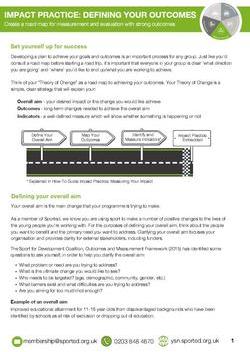 Impact practice - defining your outcomes - in text