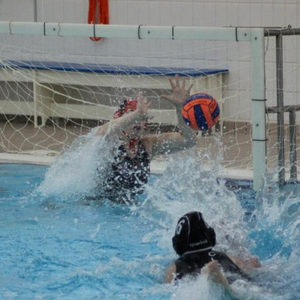 water polo in a pool